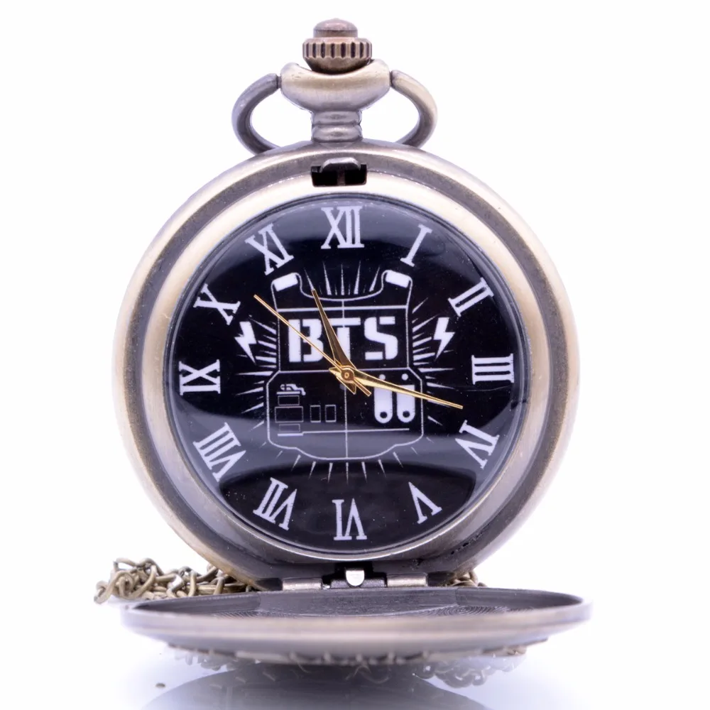 Бронзовые/черные часы BTS/Bangtan Boys музыкальная команда корейский человек группы