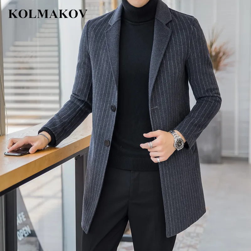 Мужская одежда KOLMAKOV 2018 шерсть и смешанные шерстяные пальто двусторонние