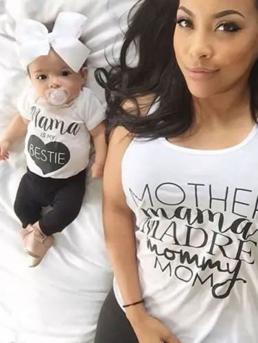 0-24M Baby Infant Toddle Boys Girls Clothes Summer Short Sleeve Mama T-Shirt Top + Pant 2pcs Outfit Bebes Clothing Set | Детская одежда