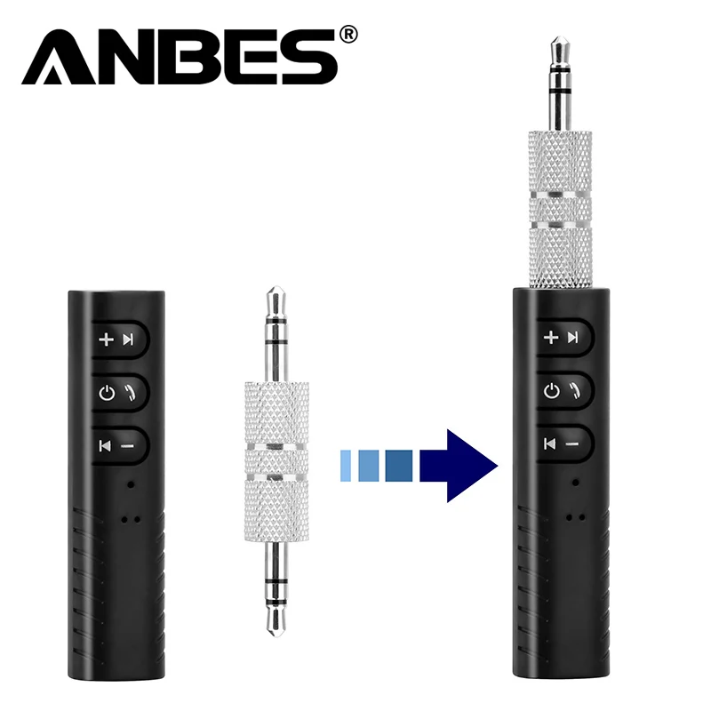 Anbes 3 5 мм разъем Bluetooth автомобильный комплект Бесконтактный для музыки аудио