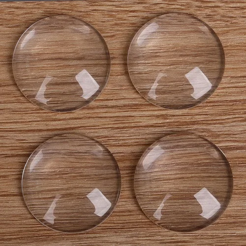 30mm 10pcs Top 8/10/12/14/16/18/20/25/30mm Round Flat Back Transparent Clear Magnifying Glass Cabochon Cameo Cover For DIY Jewelry Making - Цвет: 30mm 10pcs