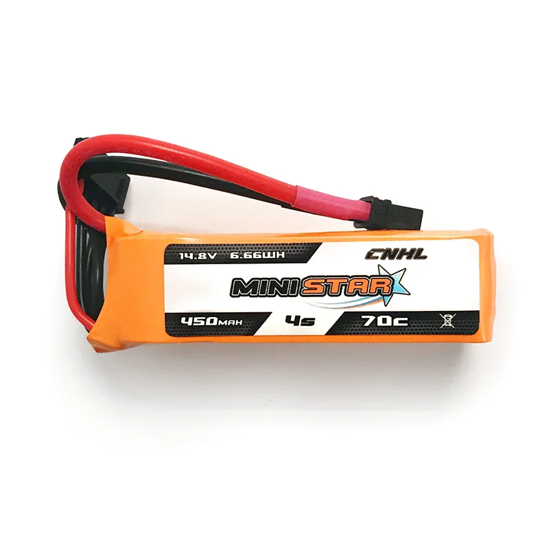 4 шт CNHL MiniStar 450mAh 14,8 V 4S 70C Lipo аккумулятор с XT30U вилкой