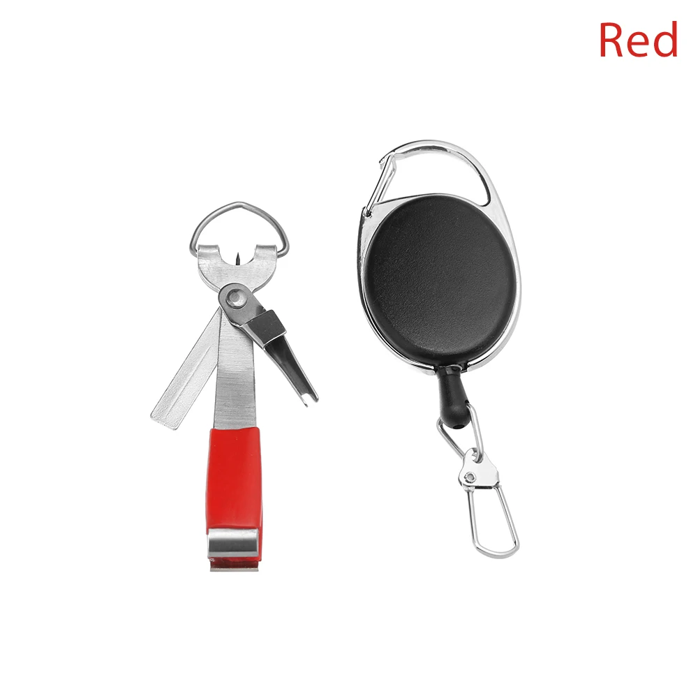 Red set Быстрое завязывание узлов для рыбалки, инструмент для быстрой завязывания ногтей, инструмент для завязывания ногтей, леска, резак, кусачки, точилка для крючка, инструмент для завязывания мушек, рыболовные снасти - Цвет: Red set