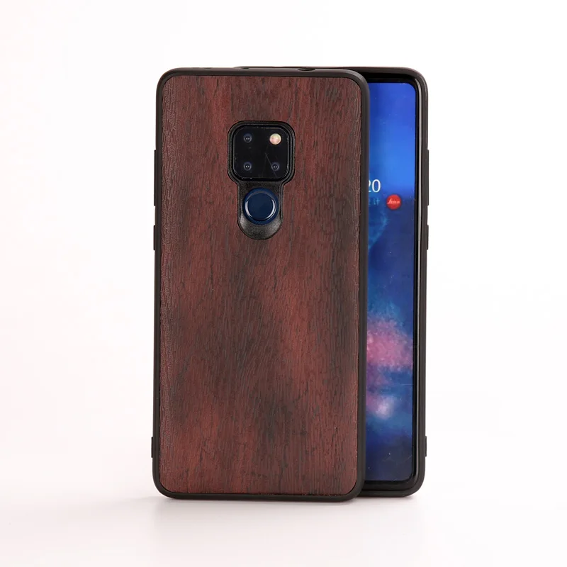 Коричневый Чехол для телефона huawei mate 20 10 9 Pro P10 P20 Lite с текстурой дерева из искусственной кожи, мягкий ТПУ чехол для Honor 8X Max 9 10 Nova 3 3i - Цвет: Коричневый