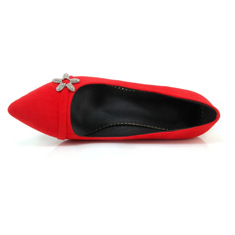 Туфли-лодочки женские на танкетке флоковые заостренный носок высокий каблук