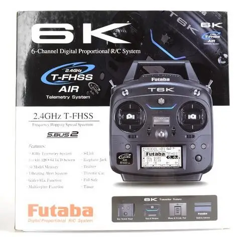 Original Futaba T6K T-FHSS Air 2.4Ghz 6CH S.Bus Transmitter 6J Upgraded With R3006SB Receiver for heli/ boat/ airplane | Игрушки и хобби