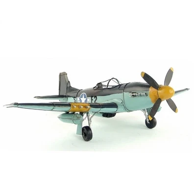 Военная модель игрушки Второй мировой войны США P-51 Мустанг боец ручной работы металлическая модель самолета игрушка для мальчиков Подарочная Коллекция