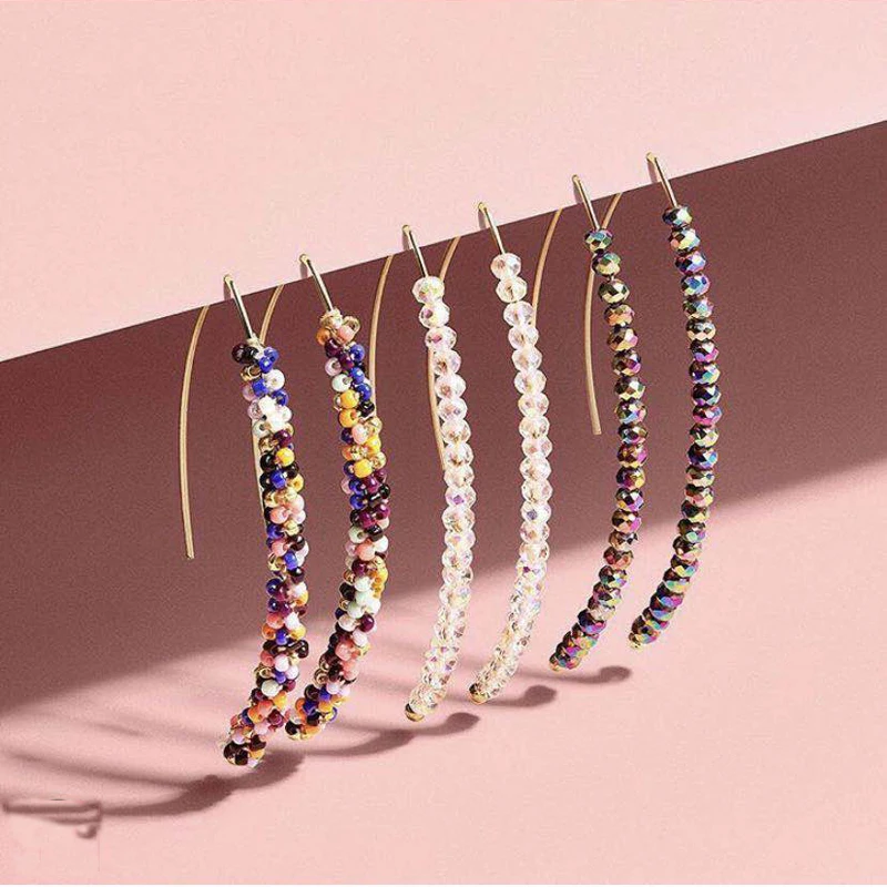 LUNA CHIAO 2020 модные трендовые простые серьги-подвески золотистого цвета с большим