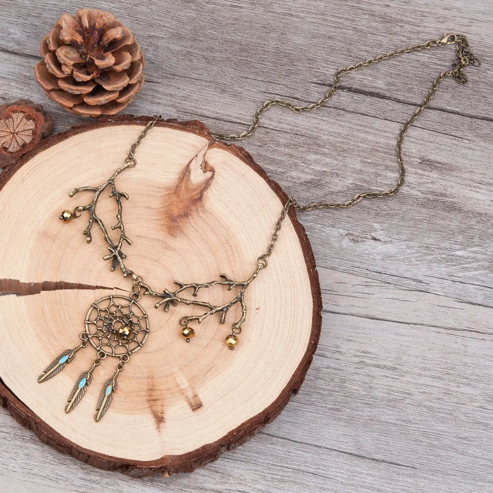 DoreenBeads новое модное винтажное ожерелье цепь для кабеля античное Бронзовое стекло