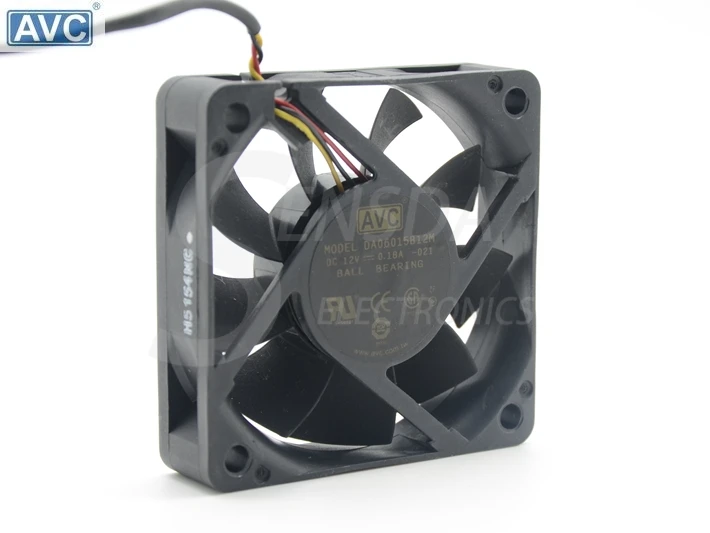 Оригинальный Для AVC DA06015B12M 60*60*15 мм DC 12 В 0 18a 3 контактный осевой инвертор сервера ТВ