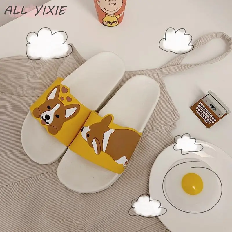 Женские шлепанцы на каждый день ALL YIXIE пляжные без застежек домашние тапочки лето