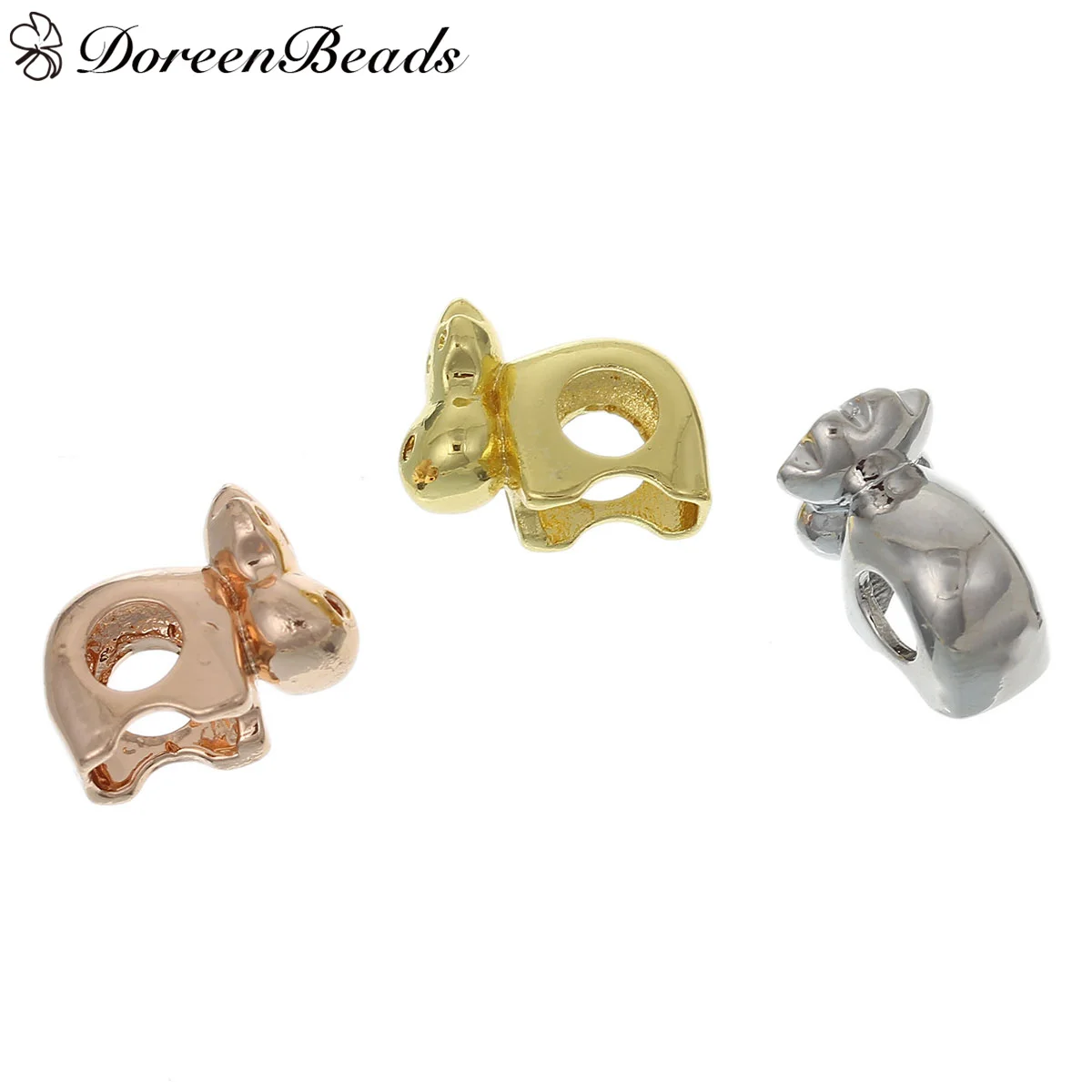 DoreenBeads Медь Европейский Стиль Большое Отверстие Бусины Очарование Корова Наугад