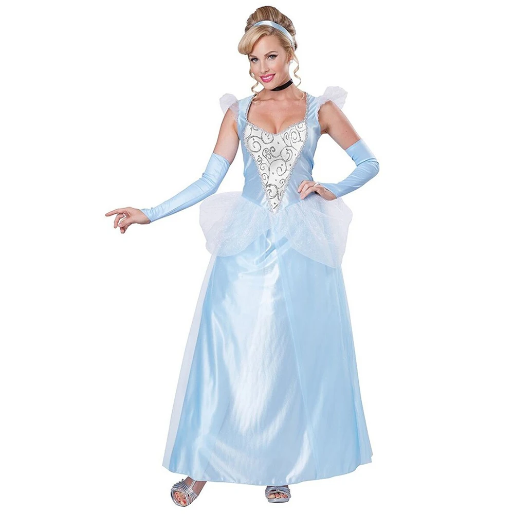 

VASHEJIANG Movie Sandy Girl Cinderella Princess Cosplay Costume Deluxe Party Women fairy tale Halloween Masquerade Fancy Dress