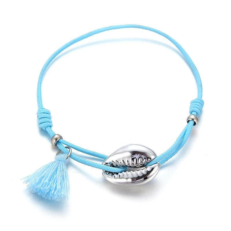 Золотистый/серебристый цвет ракушки Богемия шарм браслеты 12 шт./компл. Женский