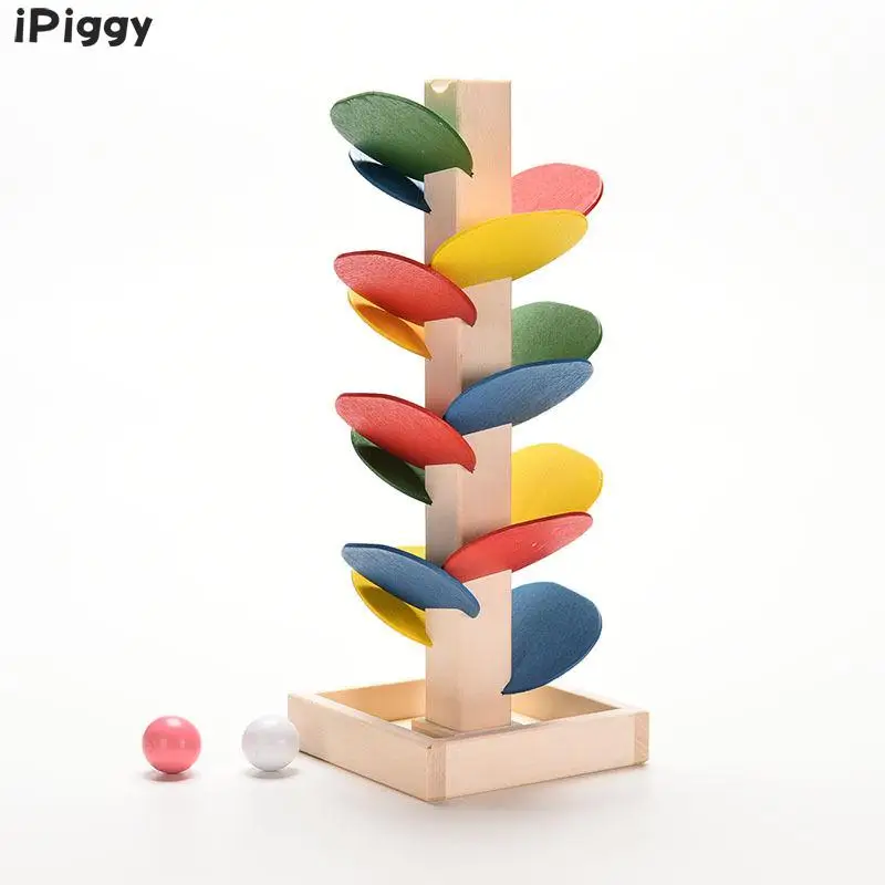 Игрушка iPiggy деревянное Дерево деревянный шар бегущий трек игра ребенок дети