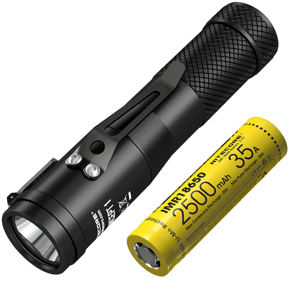 Topsale NITECORE C1 1800LM CREE XHP35 HD E2 светодиодный фонарик+ IMR 18650 перезаряжаемый аккумулятор Магнитный задний фонарь 1 EDC фонарь - Испускаемый цвет: 2500mAh 35A Battery