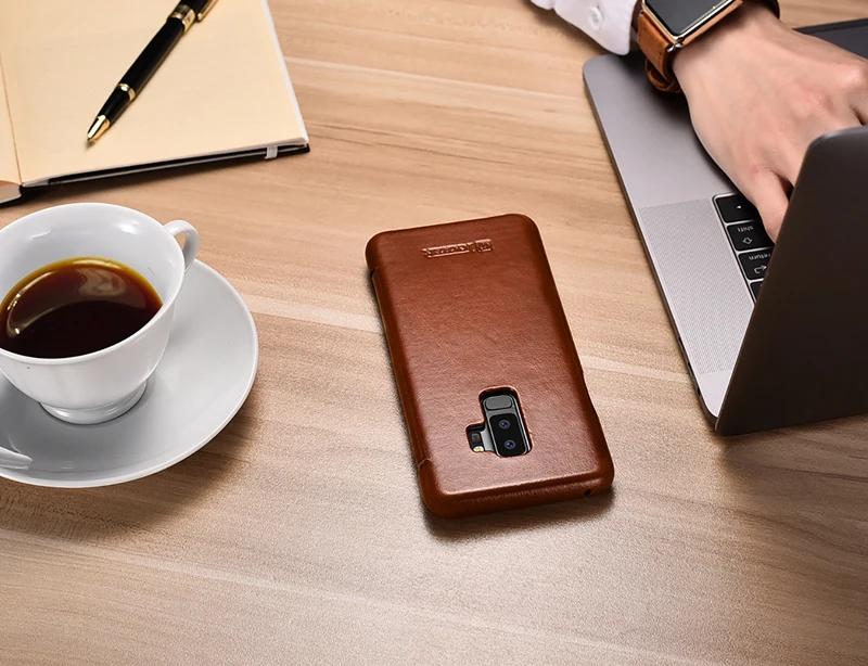 Чехол-книжка из натуральной кожи для samsung Galaxy S9, тонкий защитный чехол S9 Plus, чехол для бизнес смартфона samsung S8 S8 Plus