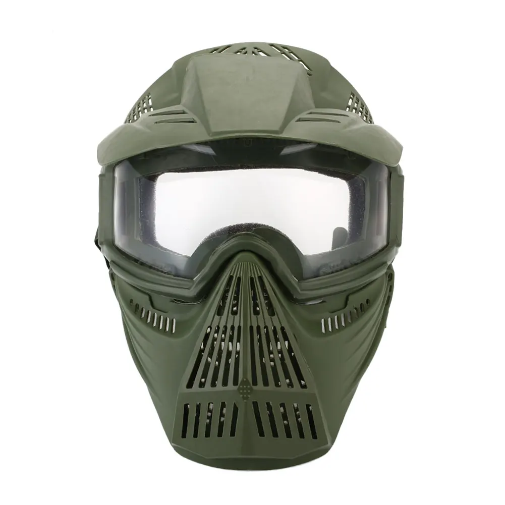 Green WoSporT тактическая дышащая маска для лица CS охотничья Военная маска для объектива защитные маски для страйкбола Пейнтбольные аксессуары - Цвет: Green