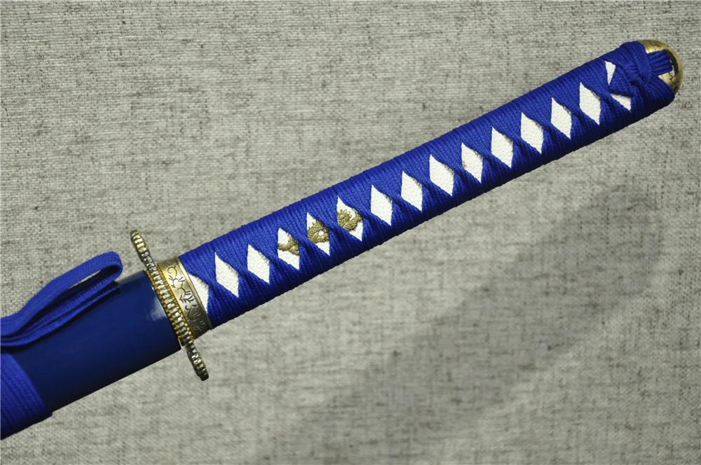 Катана самурайский японский прямой меч espada tanto wakizashi 1060 углеродистая сталь Хамон Железный tsuba металлический меч taichi Катана