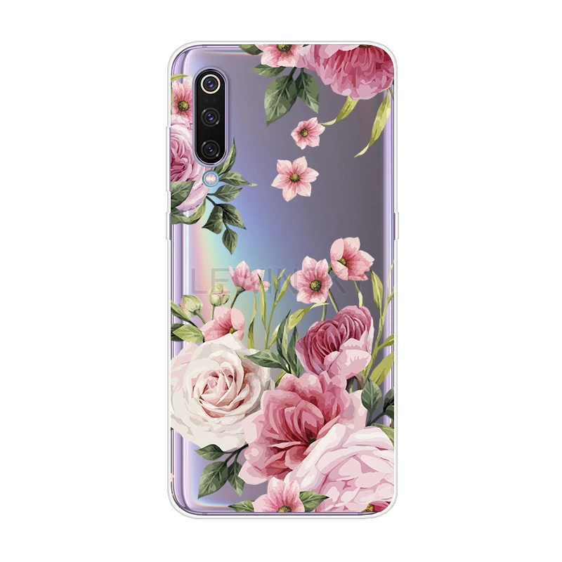 Pink Flower Силиконовый мягкий чехол из ТПУ с кружевными цветами для Xiao mi Red mi Note 7 6 5 4 Pro 4X5 Plus 5A Prime A1 6X PocoPhone F1 mi 9 8 A2 lite чехол - Цвет: Pink Flower