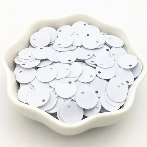 10mm Flat white Пайетки 3-30 мм белые блестки плоские круглые чашки цветок ПВХ свободные блестки DIY пошивное ремесло женские аксессуары для одежды 20 г - Цвет: 10mm Flat white