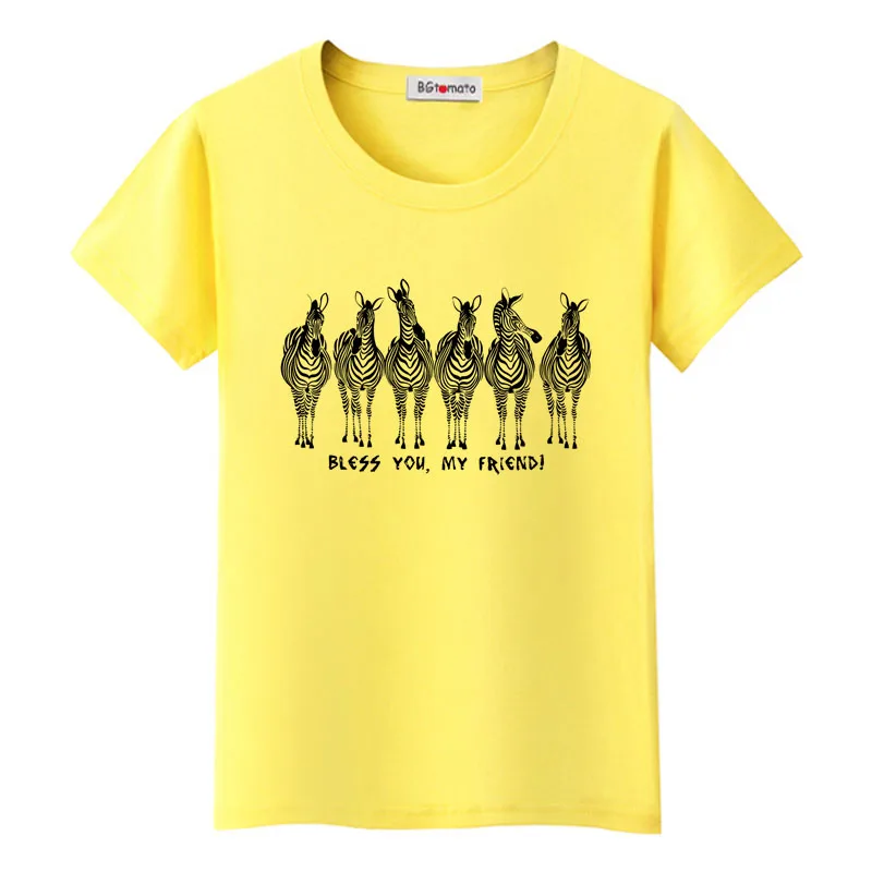 BGtomato много зебры Футболка модная уличная женская одежда 2019 chemise femme друзей harajuku в