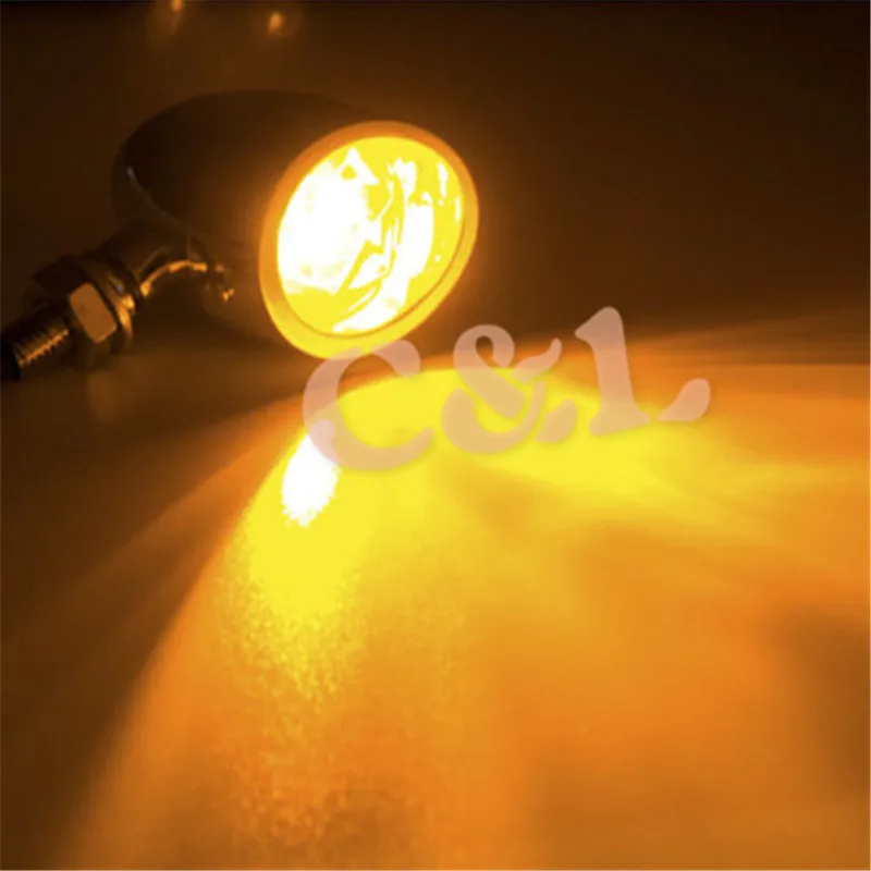 Новинка хромированная металлическая мотоциклетная пуля сигнал поворота