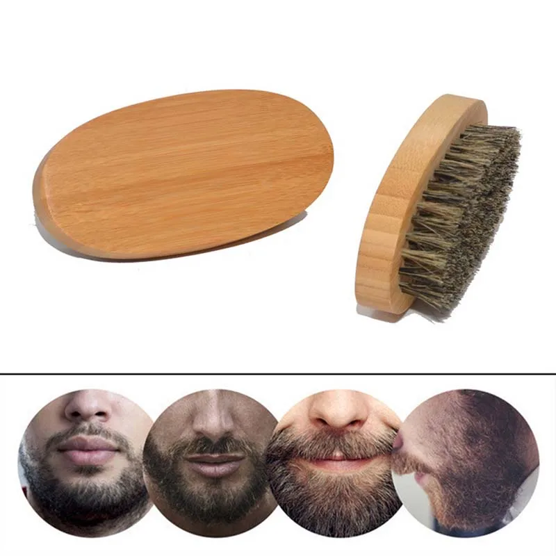 Мужская щетка для бороды с натуральной щетиной кабана 1 шт. расческа бритья