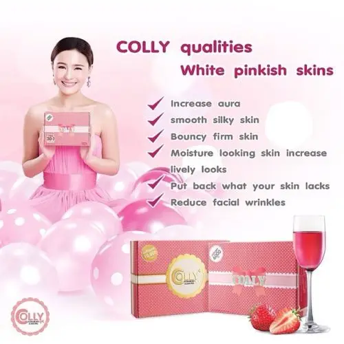 Colly розовый коллаген 6000 мг добавка со вкусом клубники для здоровой кожи |
