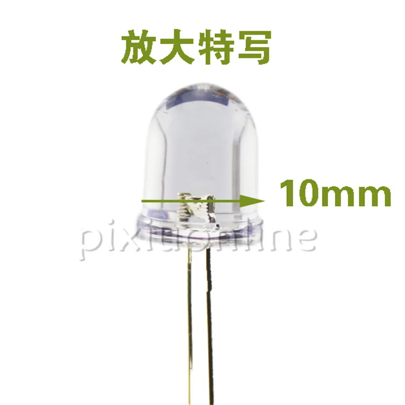 2pcs/pack 10mm Diameter J259b Large LED Beads Blue Red Green DIY Circuit Model Making Free Shipping Russia Sell at a Loss | Лампы и