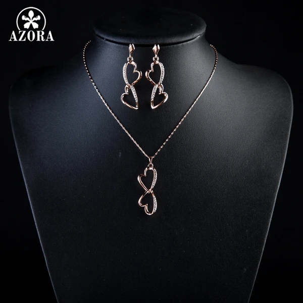 Комплект из колье и серёг с австрийским кристаллом|jewelry sets|drop jewelry setsearrings and necklace |