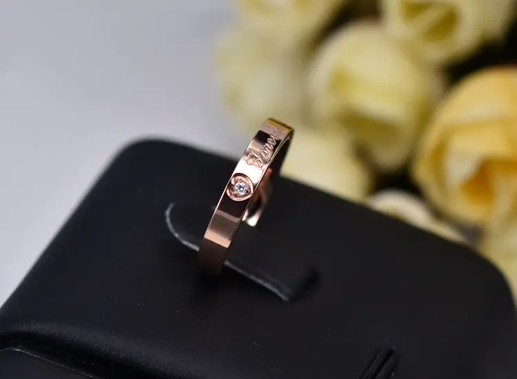 Высококачественное выразительное обручальное кольцо из нержавеющей стали с