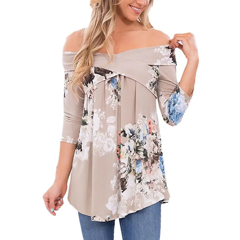 

Блузка женская, с рукавом три четверти, 3XL, большие размеры