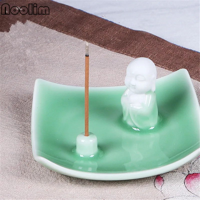 Зеленая фарфоровая антикварная горелка для благовоний украшение дома и офиса