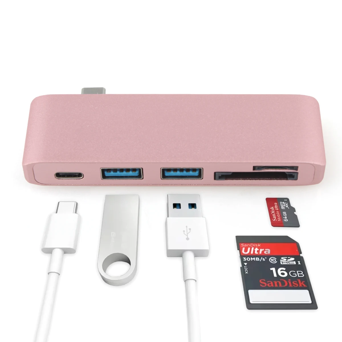 5 в 1 USB-C адаптер с 2 USB 3,0 портами Micro SD устройство для чтения памяти type-C USB 3,0 концентратор для нового Macbook Pro Air A1932/retina 12
