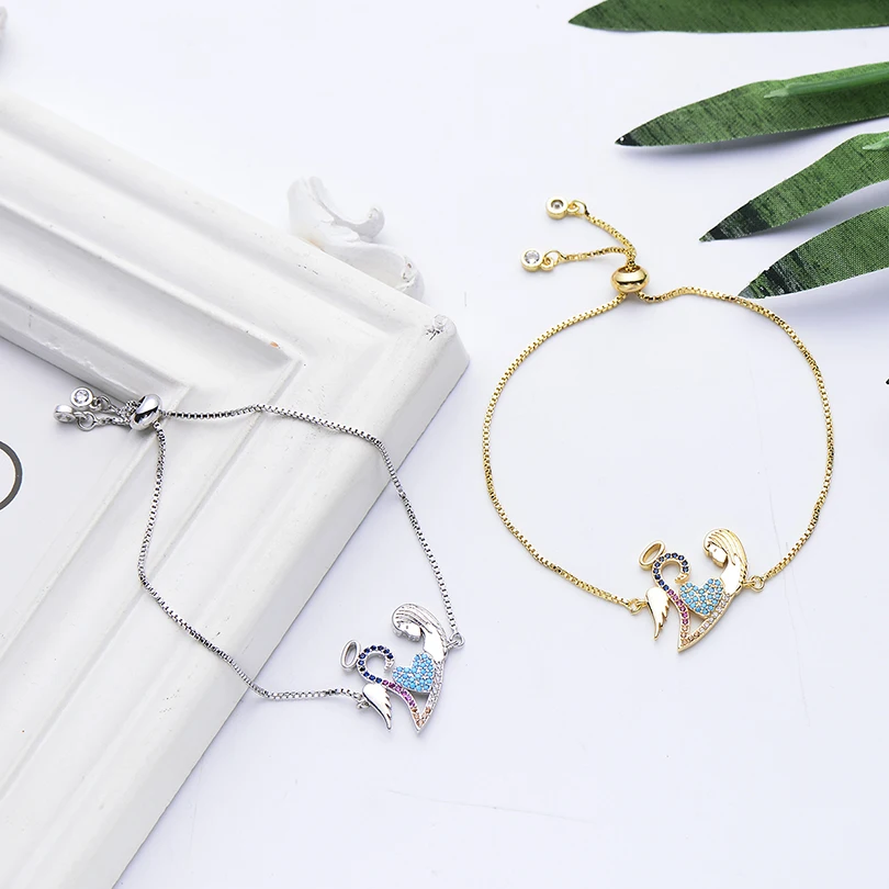 Женский браслет-цепочка Pipitree браслет с подвесками в виде сердца ангелом медный