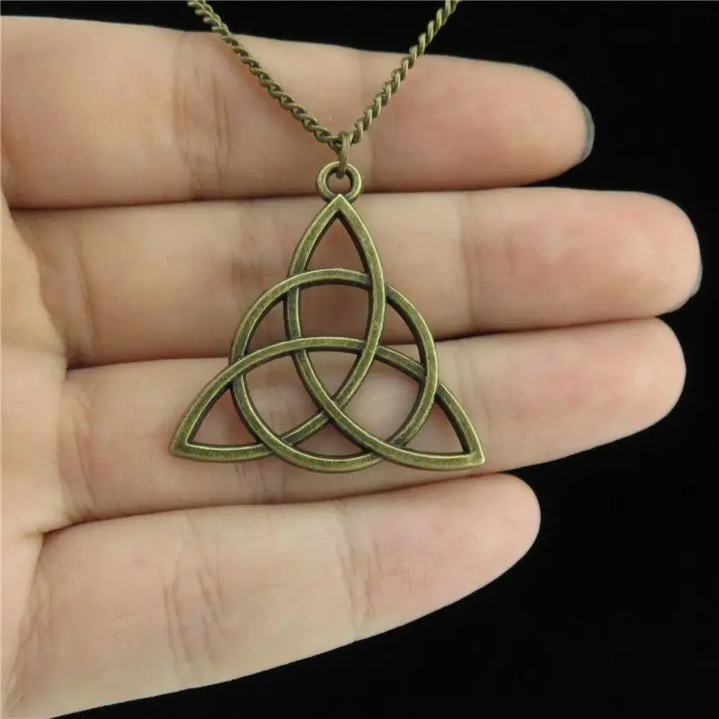 Ожерелья с китайским узлом из бронзового сплава изготовление подвесок трикетры