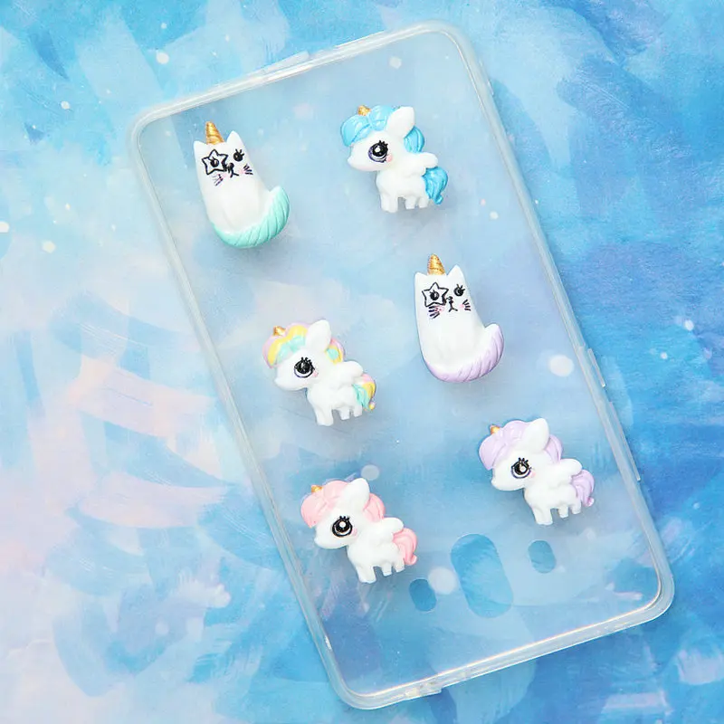 

wholesale Kawaii Resin Unicorn hair accessories Flat Back Resin Cabochon DIY Decoration Accessories wholesale lots bulk