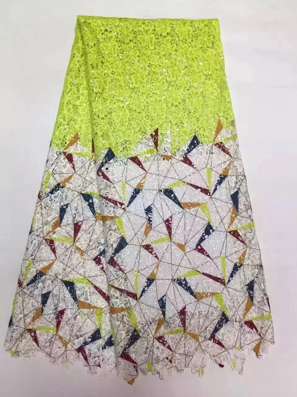 

AMZ614 2018 yellow heavy african net guipure lace fabric/French net nice lace / africa french cord lace