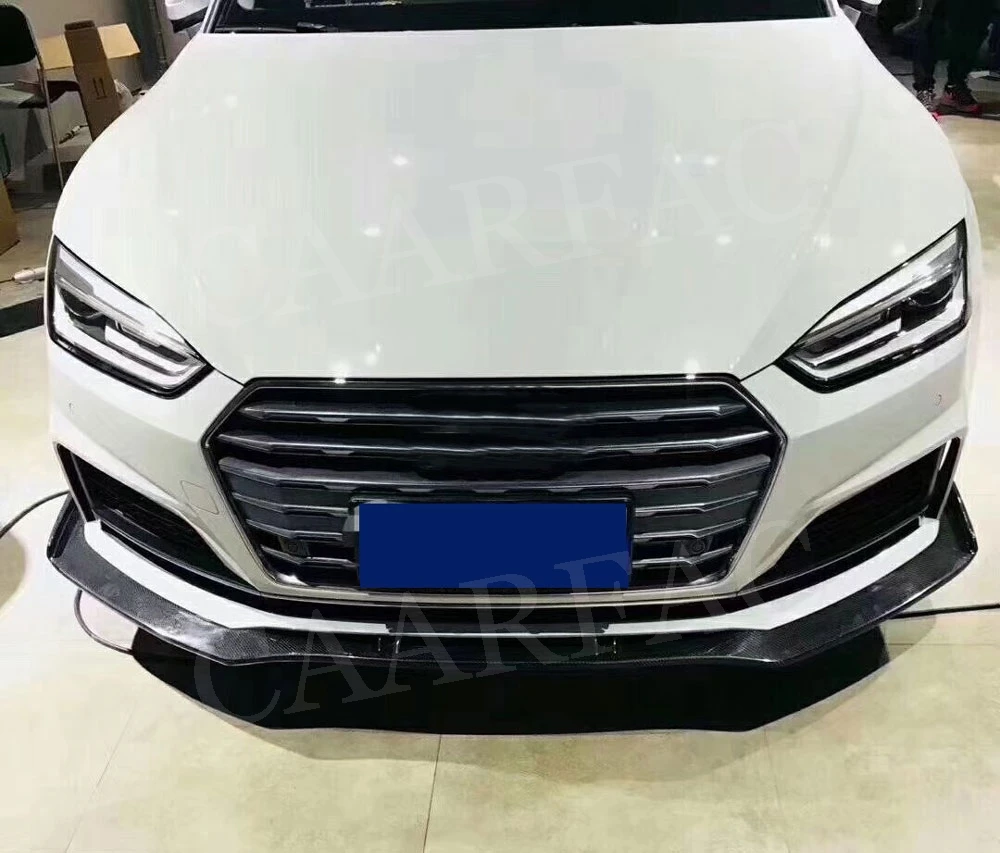 Углеродное волокно передний спойлер сплиттер для Audi A5 S5 не для A3 стандартный автомобильный Стайлинг