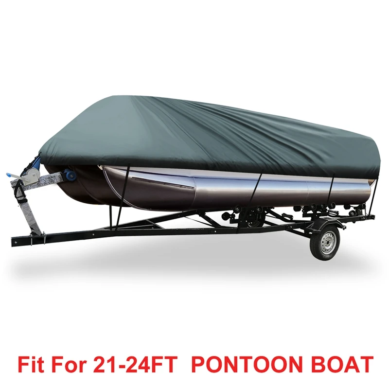 21-24ft Gray X Autohaux синий серый 21-24ft 17-20ft 600/740X400 cm 210D Водонепроницаемый чехол для лодки для корабля квадратной формы - Цвет: 21-24ft Gray