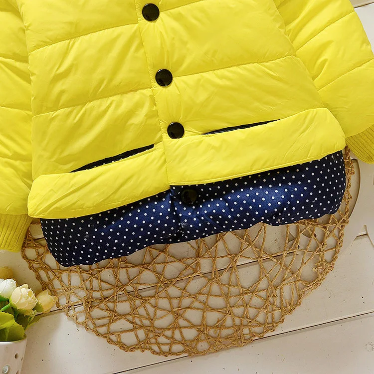 New Fashion Brand Children Girls Cute Coats Toddler Jacket Kids Winter Thick Warm Down Baby Cartoon Outwear Clothes