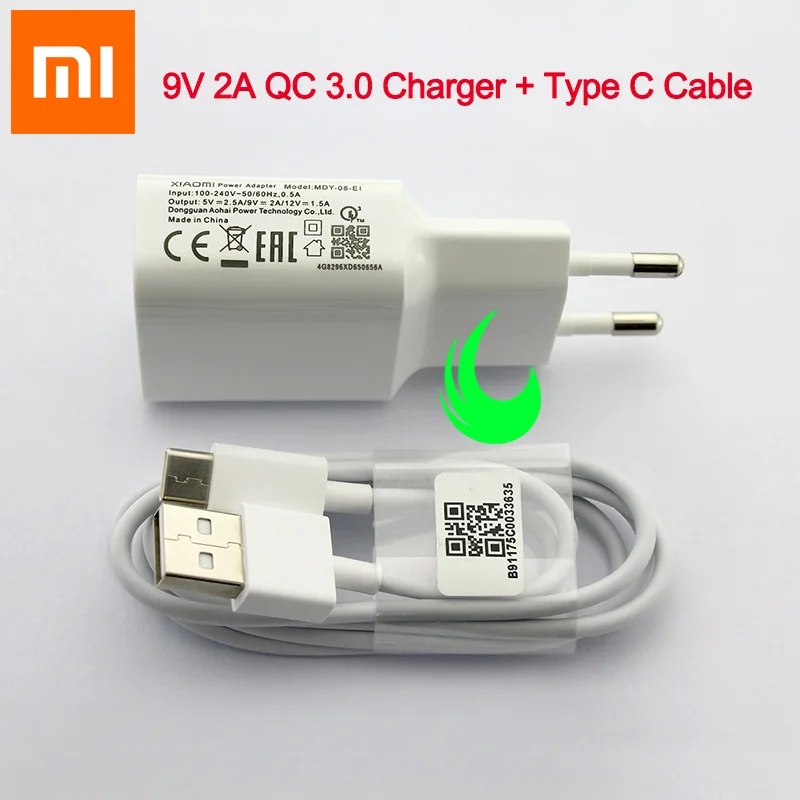 

Original Xiaomi Mi9 Se Fast Charger Quick Charge QC 3.0 Power Adapter For F1 Mi 9 Plus A2 A1 8 6 Max Mix 2 2S 3 Redmi Note 7 Pro