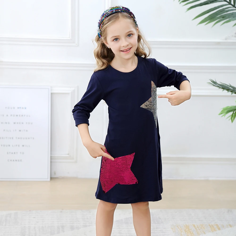 Платье для девочек из хлопка; одежда для маленьких девочек; Vestidos; Повседневное платье принцессы с принтом единорога и цветов; вечерние платья с блестками для девочек