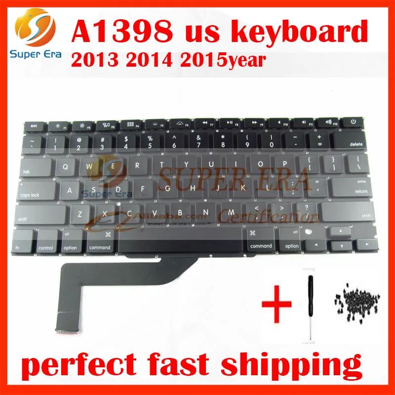 5 шт./лот оригинальная новая клавиатура для Macbook Pro Retina 15 4 &quotA1398 без подсветки clavier