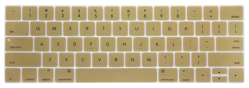 Gold Защита клавиатуры США для Macbook Pro 13 13,3 Сенсорная панель силиконовый чехол для клавиатуры MacbookPro 15 15,4 с защитой сенсорной панели - Цвет: Gold