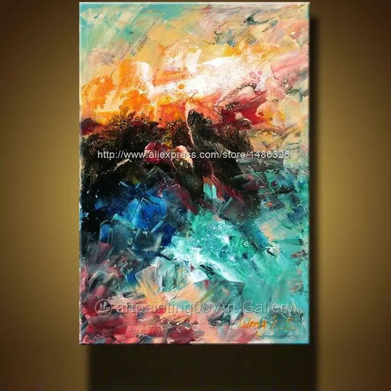 

WKS Modern Contemporary Abstract Landscape Art Deco Oil Painting Wall Decor Wall Art Wall Pictures Free Shipping