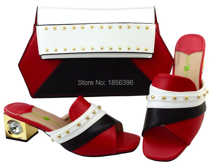 DMF771-4 good quality women shoes high heel Italian Shoes with matching Bags African and bag to match sandal | Обувь