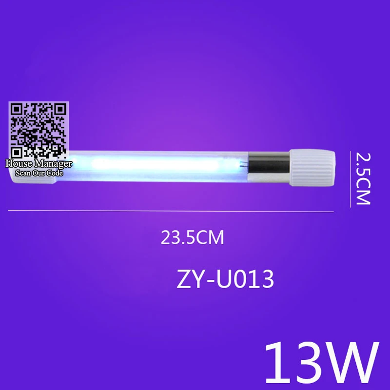 13W UV Lamp УФ стерилизатор лампа, ультрафиолетовая бактерицидный светильник стекло, погружной фильтр водонепроницаемый для аквариума, удалить водоросли, Дезодорировать - Цвет: 13W UV Lamp