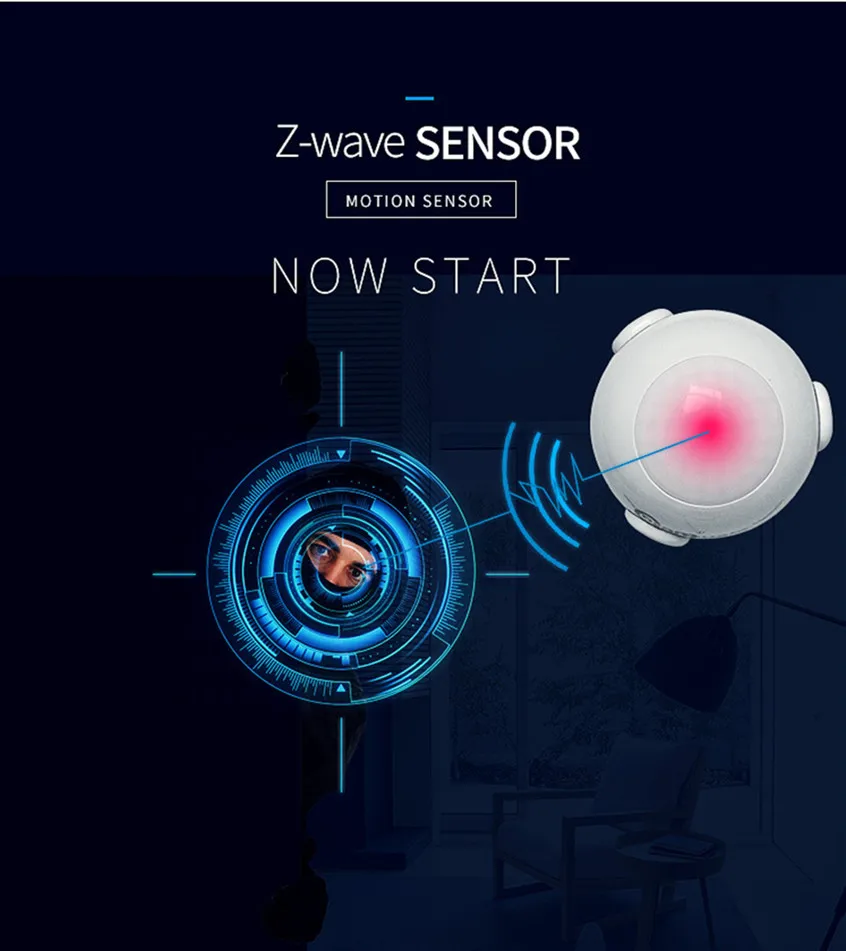 Умный датчик Z-Wave PIR движения человеческого тела Инфракрасный сигнализации